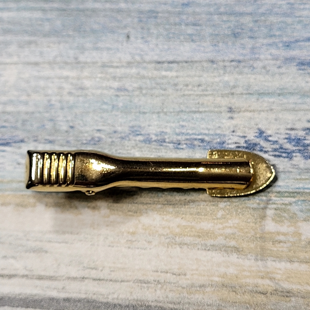Gold and Silver Shovel Tie Clip - Picture 3 of 6